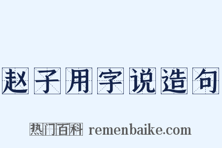赵子用字说造句是什么意思的图片